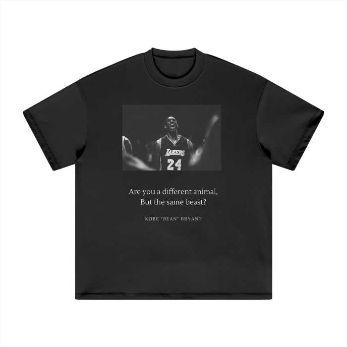 Black Mamba Mentality Basketball T-shirt featuring Kobe Bryant monochrome design