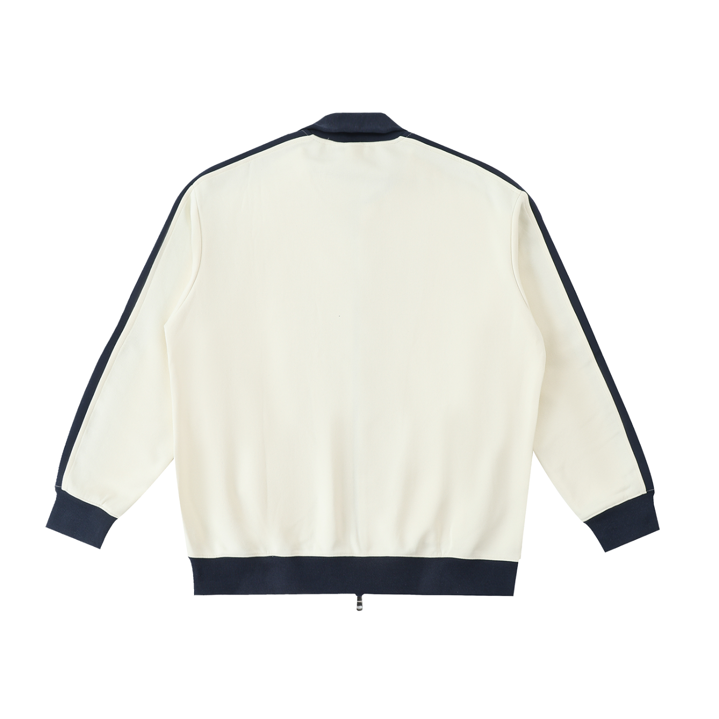 HFB Prestige Track Jacket – Retro Athletic Zip Jacket – Cream & Navy with Gold HFB Logo