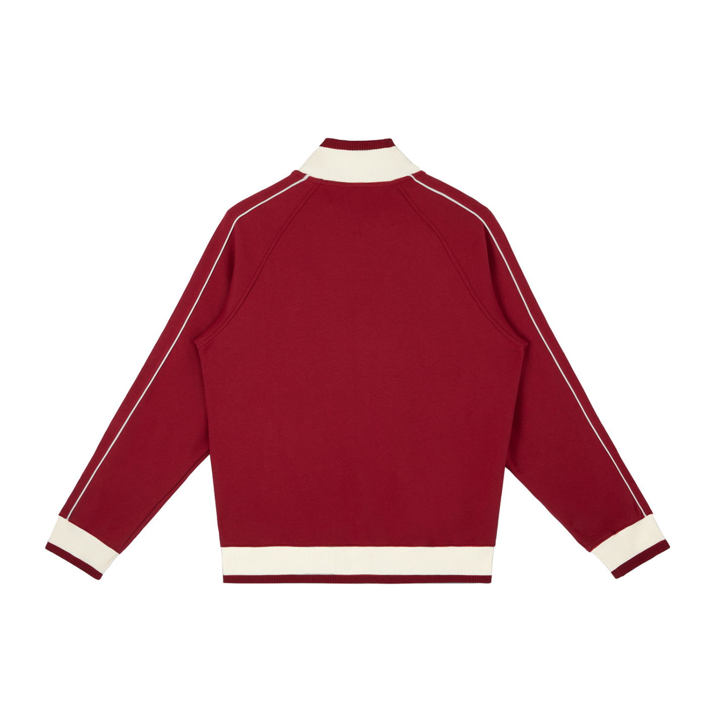 HFB Heritage Track Jacket – Burgundy & Cream Retro Zip Jacket with Gold HFB Logo